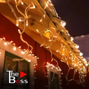 Украшение дома гирляндами неоном Установка