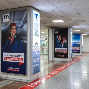 Реклама в аэропортах Ташкента REKLAMA AYRAPORT RA-4
