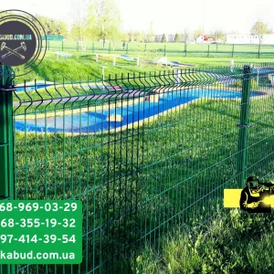 Секционный забор из сетки 3D, заборы з профлиста, навес, ворота