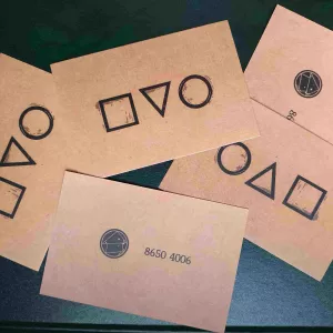 Приглашение в Игру в кальмара 4 шт