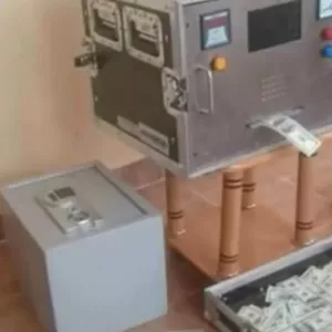 Selling automatic machine for cleaning defaced black money .