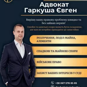 Правова допомога у Києві для сімейних, цивільних та військових справ.