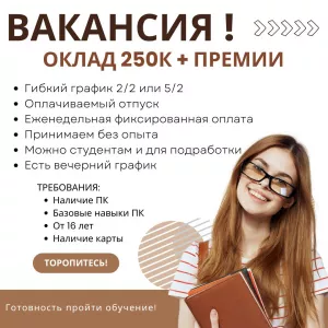 Открыт набор сотрудников в торгово дистрибьюторскую сеть.