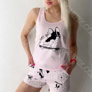 Комплект жіночої піжами (майка і шорти) «Roksana» (12276) (арт. 1637)