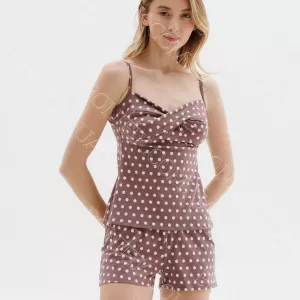 Жіноча піжама в горошок на бретелях «Midnight» (16330) (арт. 1449)