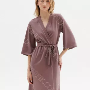 Жіночий халат на поясі «Midnight» (16332) (арт. 1185)