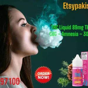 THC Liquid 89mg THC/2000mg CBG – Amnesia – 30ml In Multan=03001597100