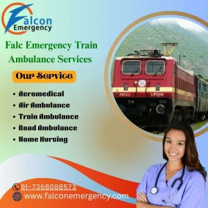 The Falc Emergency Train Ambulance in Kolkata offers high-quality equipment dedicated to patient health