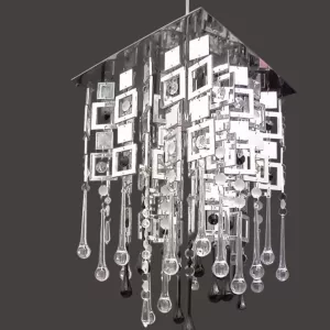 Lampadario moderno argento-nero- bianco