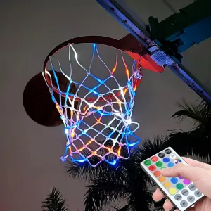 Світлодіодна баскетбольна сітка зі вбудованою LED-стрічкою 12 петель, надміцна всепогодна