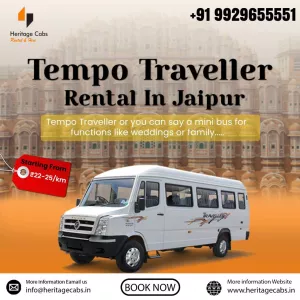 Book Tempo Traveller Rental in Jaipur – Heritage Cabs