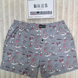 Чоловічі сірі сімейні труси з принтом «Смішні гримаси» BRES (арт. MBXK 306/01/122)