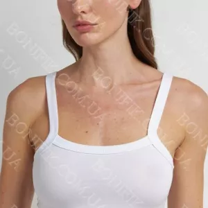 Жіночий білий топ на широких бретелях «Basic New» (арт. LTPK 700/15/01)