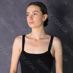 Жіночий базовий чорний топ на широких бретелях «Basic New» (арт. LTPK 700/15/02)