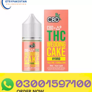 CBD + Delta-9 THC Vape Juice: Wedding Cake – Hybrid In Karachi=03001597100
