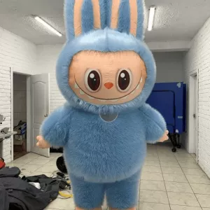 Надувной костюм Лабубу 240 см с вентилятором 4 часа работы на одном заряде