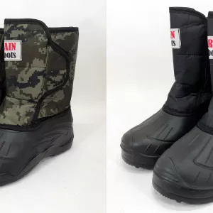 Сапоги мужские дутики утепленные.Повседневная удобная зимняя обувь.Цвета:Пиксель/Черный