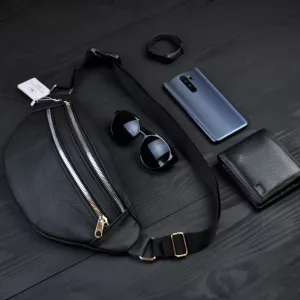 Качественная бананка из натуральной кожи,сумка мужская – женская кожаная барсетка.