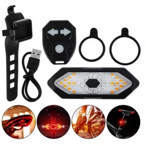 Стоп-сигнал фонарь велосипедный задний с указанием поворотов (red+yellow),на раму велосипеда