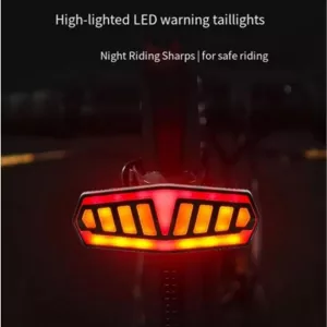 Велофонарь с указанием поворотов (red+yellow),ЗУ Type-C.Мигалка с аккумулятором на велосипед