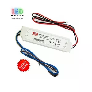 Блок живлення 35W, 1050mA, Mean Well, LPC-35-1050, пластиковий корпус, IP67