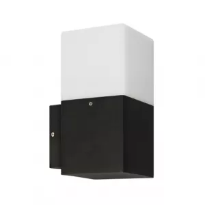 Світильник/корпус, Strühm Poland, IP44, фасадний, квадратний, чорний, 1xE27, GRYF, STR-03652