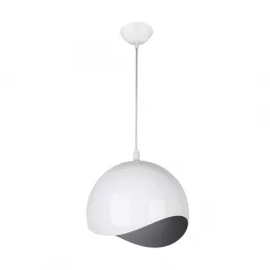 Світильник/корпус, Strühm Poland, підвісний, сталь + пластмаса, круглий, білий, 1xE27, LAMIA, STR-03266