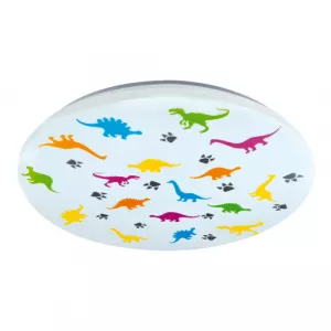 Світильник, Strühm Poland, IP44, 28W, 4000K, накладний, дитячий, круглий, білий, KIDI LED DINO, STR-03646