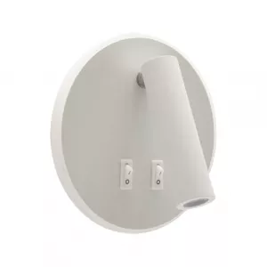 Декоративний накладний світлодіодний світильник, Strühm Poland, 6W+3W, 3000K+4000K, алюміній + акрил, круглий, білий, OTELLO LED C, STR-03722