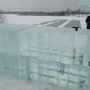 Лед,блоки льда для скульптур, лед строительный