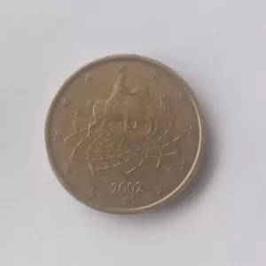 Монета 50 евроцентов Италия