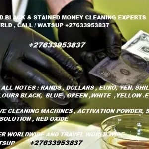 We Do Clean All Kind Of Currency. We Also Have Cleaning Machine For All Type Of Currency And Activation Powder.+27616124200  You Are Welcome To Contact Us Anytime +27616124200  And You Will 100% Result. We Do Open 24/7