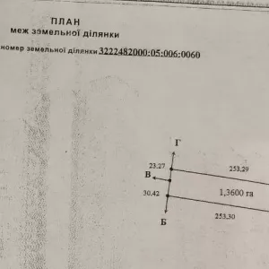 Продам участок в пригороде Киева Гореничи идеально для бизнеса.