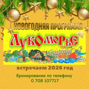 Новогодняя программа «Лукоморье». Дед Мороз и Снегурочка на детский новогодний праздник.