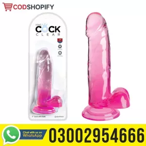 Original King Cock Clear 7” Cock with Balls In Pakistan | 03002954666