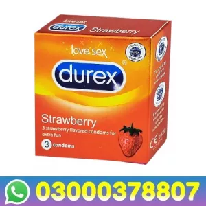 Durex Strawberry Flavor Condom 3’s Pack