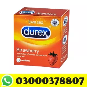 Durex Strawberry Flavor Condom 3’s Pack