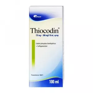 Thiocodin – 15 mg + 300 mg/10 ml, 100 ml