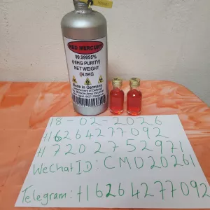 Pure Red Mercury, Red Liquid Mercury, 99.99% pure silver