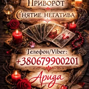 Ясновидящая в Чернигове. Снятие порчи. Гадание Таро. Любовная магия.