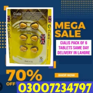 Cialis Pack of 6 Tablets Same Day Delivery in Multan - 03007234797 > EID Offer
