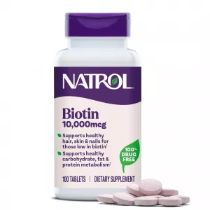 Natrol, Biotin, 100 Tablets — Support for Healthy Hair, Skin & Nails