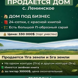 Продаётся дом под бизнес, село Ленинское