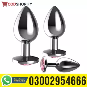 3 Pcs Set Luxury Metal Butt Plug Toys - 03002954666