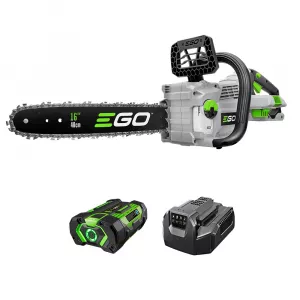 EGO POWER+ 56-Volt 16-in Cordless Chainsaw Kit – 2.5Ah Battery and Charger Included