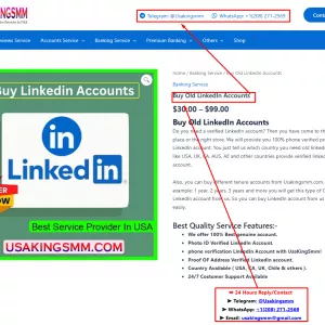 Buy Old LinkedIn Accounts - Bulk,PVA & Aged