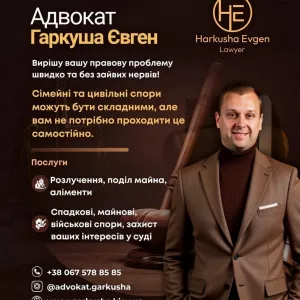 Консультація та послуги адвоката у Києві.