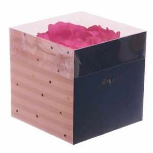 Подарочная коробка, Дарите Счастье, 3639710 Коробка для цветов с PVC крышкой Flowery