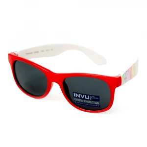 Сонцезахисні окуляри INVU Червоно-білі вайрфарери зі смужками (2402L_K)