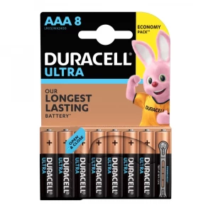 Батарейки лужні Duracell Ultra Power ААА 1.5V LR03 8 шт (5000394063488b)